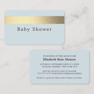 Gulfenad Rand, Pulver Blue Baby Shower Biljett