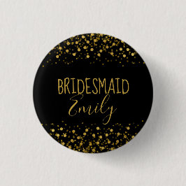 Gulfenkonfetti Bridesmaid Namn Badge ID455 Knapp