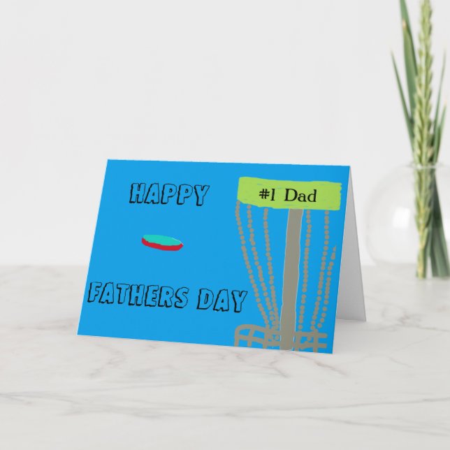 Gulfenkort för guldfenad pappa-hälsning i lycklig  kort (Framsida)