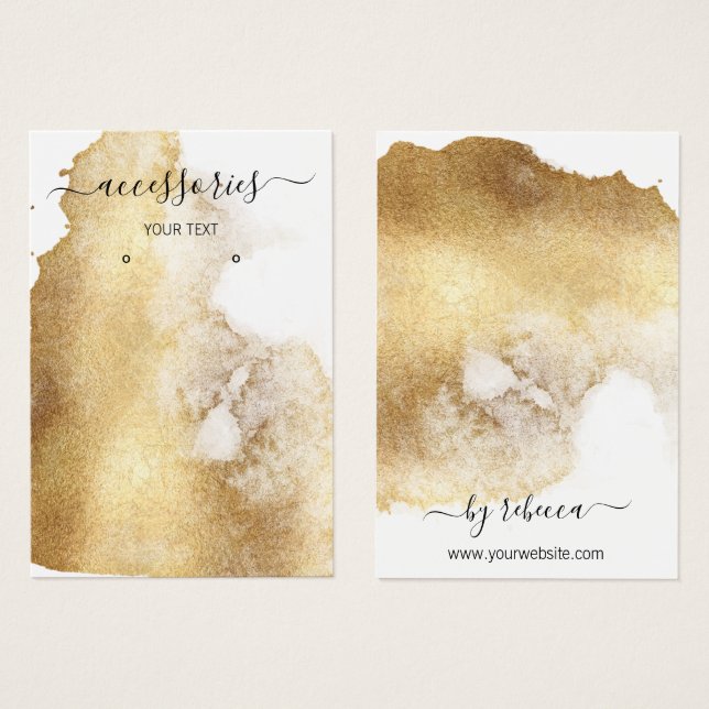 Gulfenoletarring Juelry Holder Business Visitkort (Framsida & baksida)