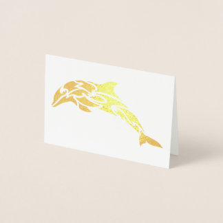 Gulfenolfin Notecard Folierat Kort