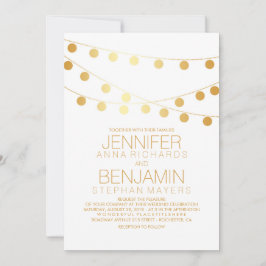 Gulffenseffekt String Ljus White Bröllop Inbjudningar