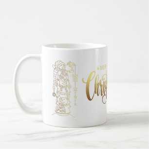 Gulffylja Stil Photo Collage God jul Träd Kaffemugg