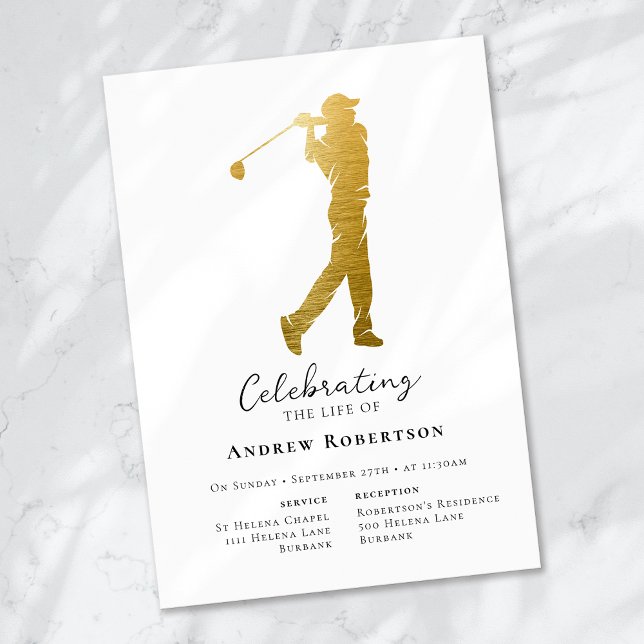 Gulfgolfgolfer Funeral Inbjudningar (Skapare uppladdad)