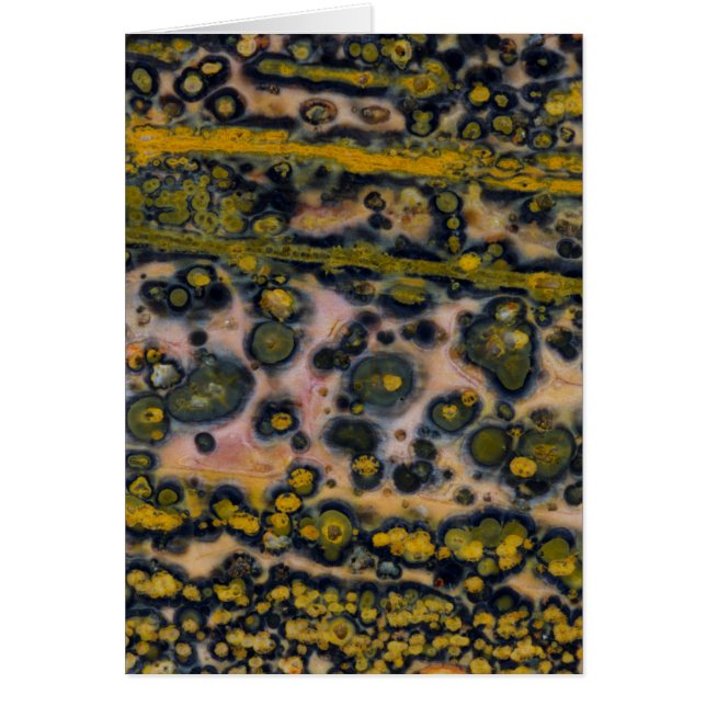 Gulfläckig Ocean Jasper Hälsningskort (Framsidan)