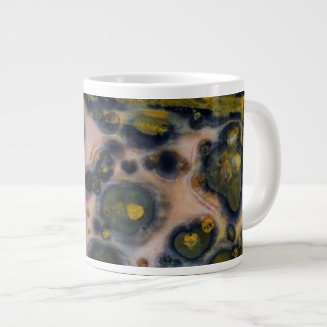 Gulfläckig Ocean Jasper Jumbo Mugg (Framsida höger)