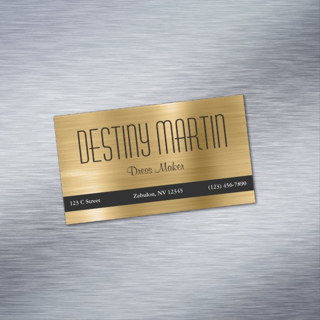 Gulfoljans svarta kontakt Pub Magnetiska Visitkort (In Situ)