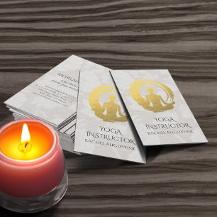 Gulfoljekalligrafi Yoga Meditation & ZEN Symbol Visitkort