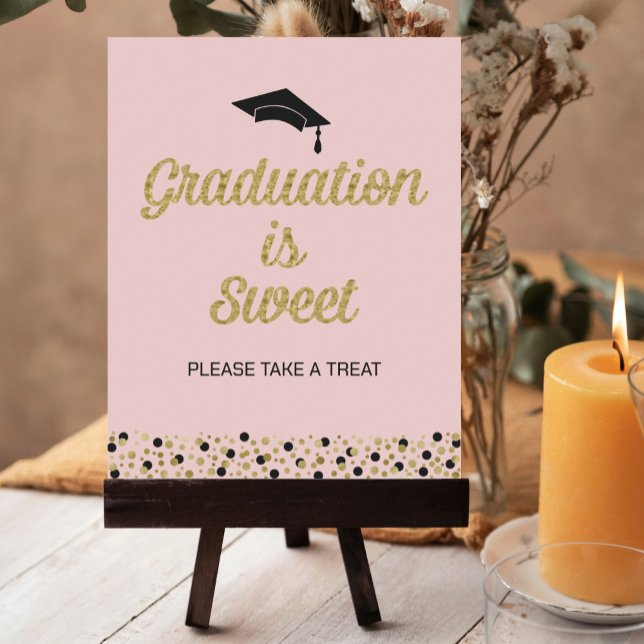 Gulfoljertskript Studenten är Sweet Grad-tecken Poster (Skapare uppladdad)