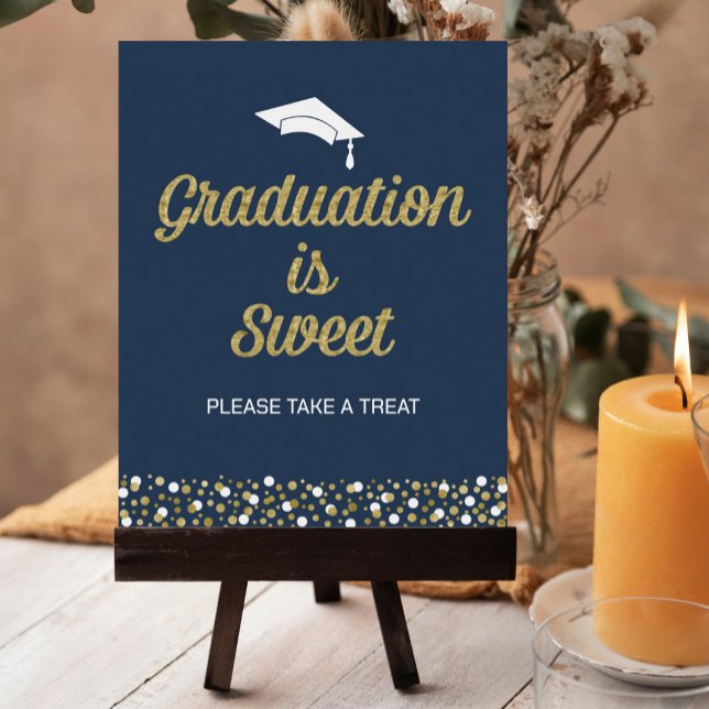 Gulfoljertskript Studenten är Sweet Grad-tecken Poster (Skapare uppladdad)