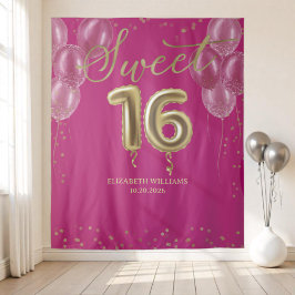 Gulfoljesockt 16-dagars ballonger Shock rosa Bakdr