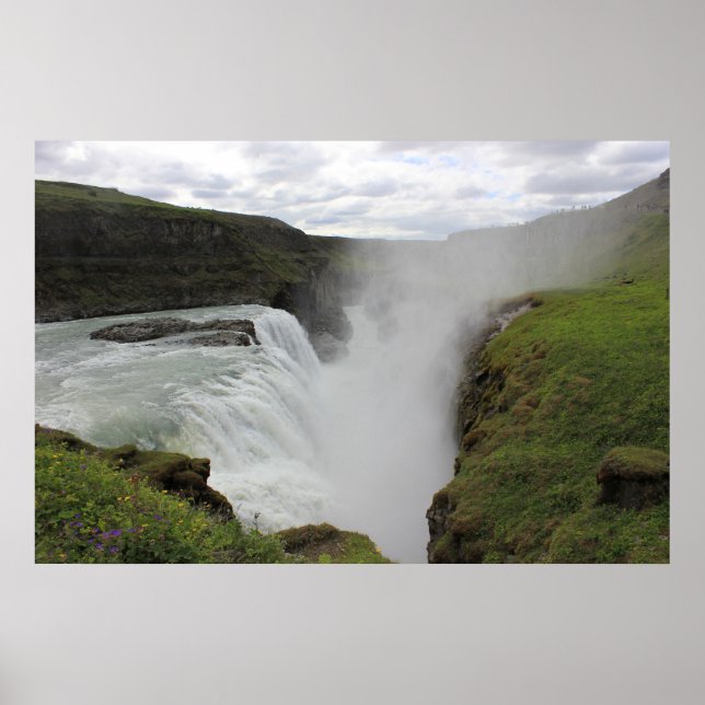 Gulfoss Waterfall Poster (Framsidan)