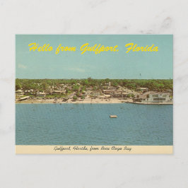 Gulfport Florida vintage foto från bukten Vykort