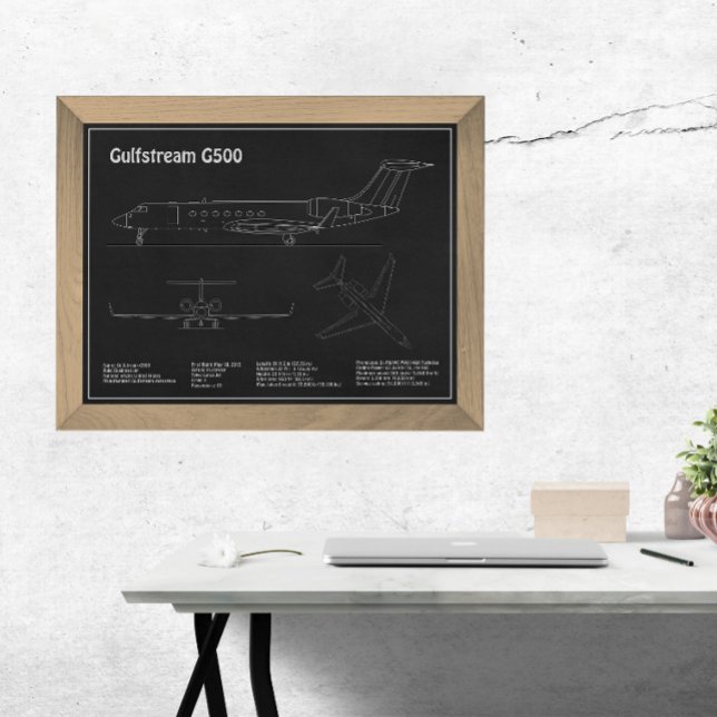 Gulfstream G500 - Flygplanets plan för flygplansav Fototryck (Skapare uppladdad)