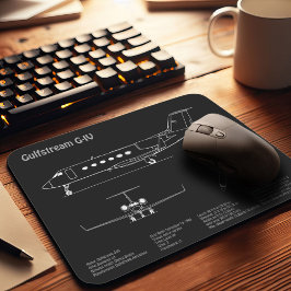 Gulfstream G-IV - Flygplanets plan för blåkopia PD Musmatta