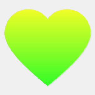 Gulgrön gradient hjärtformat klistermärke