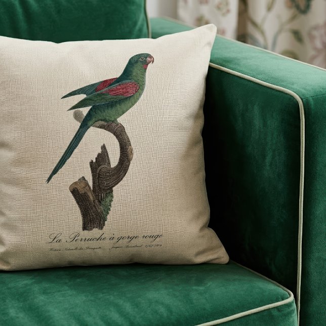 Gulhalsad parakit, Brotogeris jugularis Kudde (Orange-Chinned Parakeet, Brotogeris jugularis. Throw Pillow)