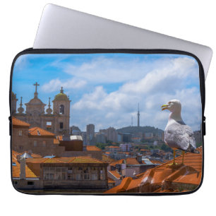 Gull Birds Öga View Roofta ops of Portugal Laptop Fodral