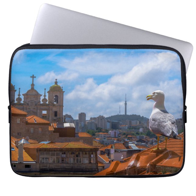 Gull Birds Öga View Roofta ops of Portugal Laptop Fodral (Framsidan)