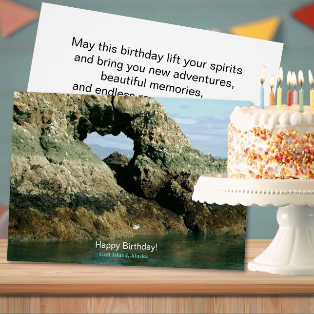 Gull Island Alaska Födelsedag OBS Kort (Gull Island Alaska Birthday Cards)