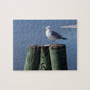 Gull on Pilings Pussel