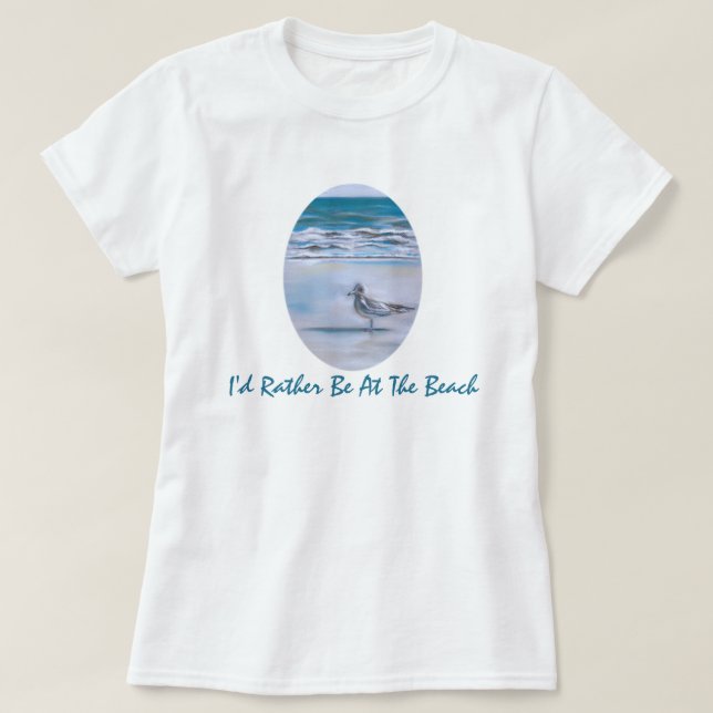 Gull på Shore Tee Shirt (Design framsida)