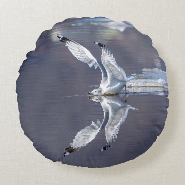 Gull Refltions Rund Kudde (Framsidan)