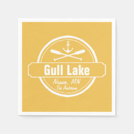 Gull Sjö Minnesota ankare, paddelstad och namn Pappersservett