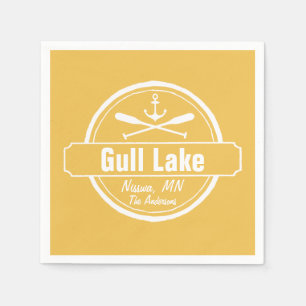 Gull Sjö Minnesota ankare, paddelstad och namn Pappersservett