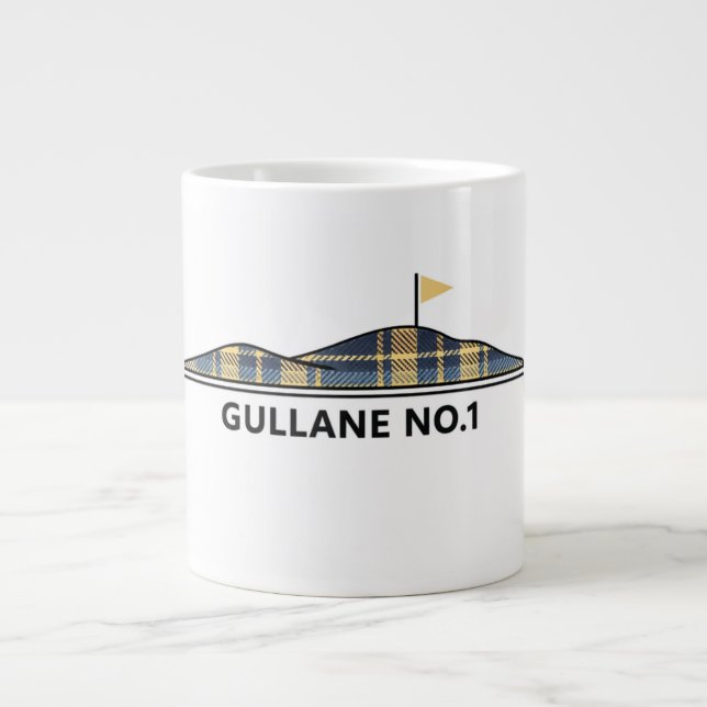 Gullane Golf skotsk golfpresent Skotsk Tartan  Jumbo Mugg (Framsidan)