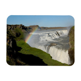 Gullfoss vattenfall i sommar magnet
