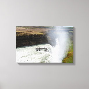 Gullfoss vattenfall - sydvästra Islandet Canvastryck