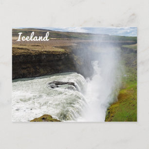 Gullfoss vattenfall - sydvästra Islandet Vykort