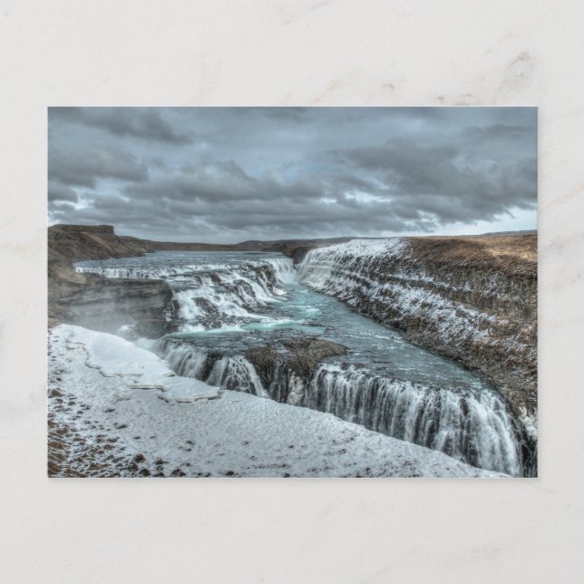 Gullfoss Waterfall, Island Vykort (Framsida)