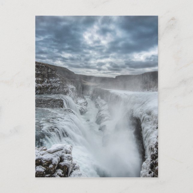 Gullfoss Waterfall, Island Vykort (Framsida)