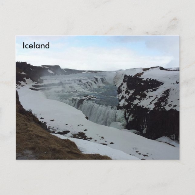 Gullfoss Waterfall, Island Vykort (Framsida)