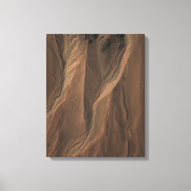 Gullies Kant vid Hale Crater, Mars Canvastryck (Framsida)