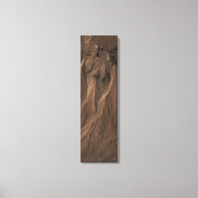 Gullies Kant vid Hale Crater, Mars Canvastryck (Framsida)