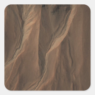 Gullies Kant vid Hale Crater, Mars Fyrkantigt Klistermärke
