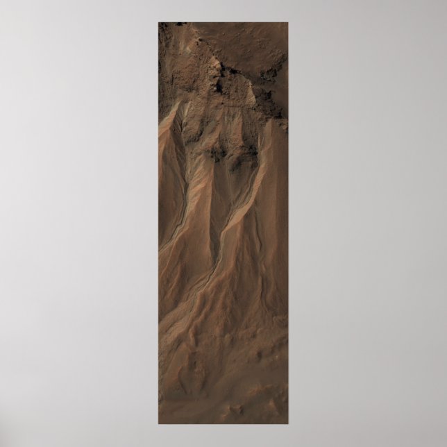 Gullies Kant vid Hale Crater, Mars Poster (Framsidan)