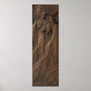 Gullies på kanten av den Hale krater, fördärvar Poster
