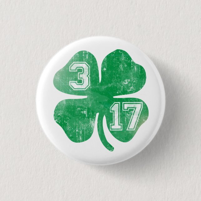 Gullig 3/17 st patrick's dayShamrock Knapp (Framsida)