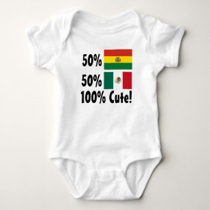 Gullig 50% boliviansk 50% mexikan 100% tee shirt