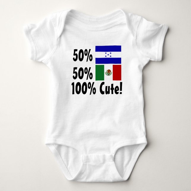 Gullig 50% honduransk 50% mexikan 100% t shirt (Framsida)