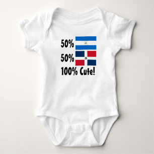 Gullig 50% nicaraguansk 50% dominikan 100% t-shirt