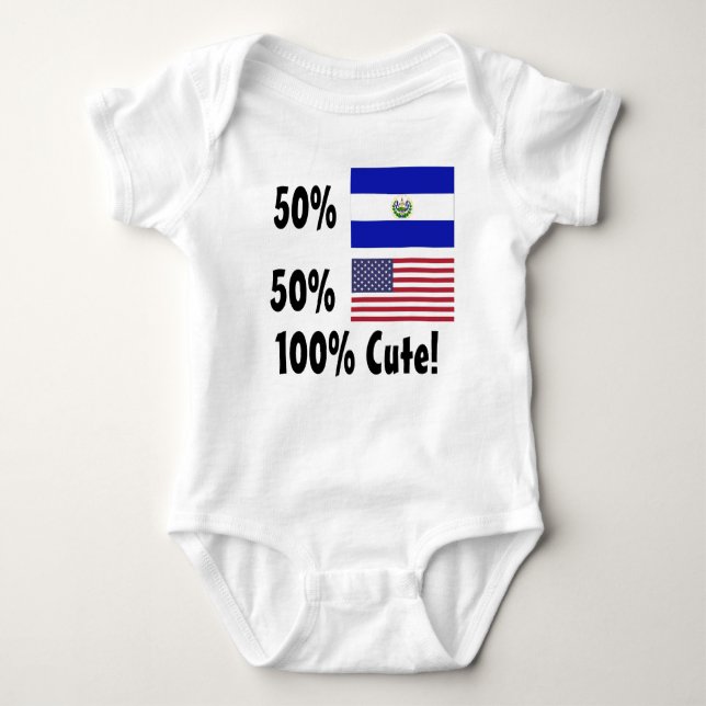 Gullig 50% Salvadorian 50% amerikan 100% Tröja (Framsida)