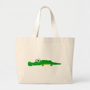 Gullig alligator jumbo tygkasse