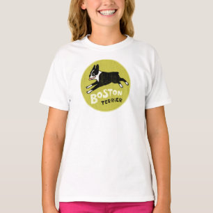 Gullig älsklings- hund för kall stil för Boston T-shirt
