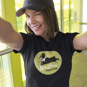 Gullig älsklings- hund för kall stil för Boston Tee Shirt