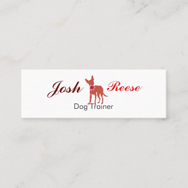 Gullig älsklings- mops för Chihuahuavattenfärgvalp Mini Visitkort (Framsida)